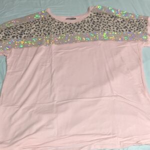 HEIMISH USA Pink Beaded Top
